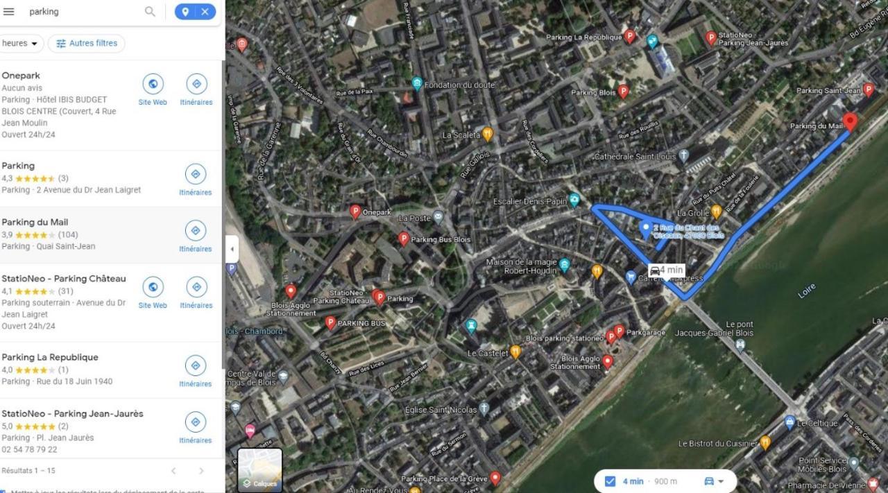Appart Cosy Hypercentre Blois 5Mn Chateau Parking Voiture Velos Esterno foto